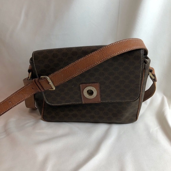 Celine Brown Macadam Crossbody Bag Sku#84022 - Picture 1 of 11
